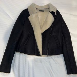 Brandy Melville black suede coat